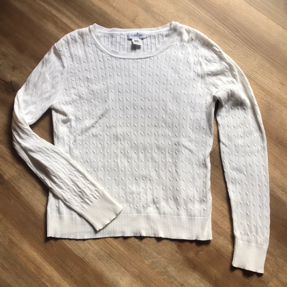 100% cotton Calvin Klein pure white sweater